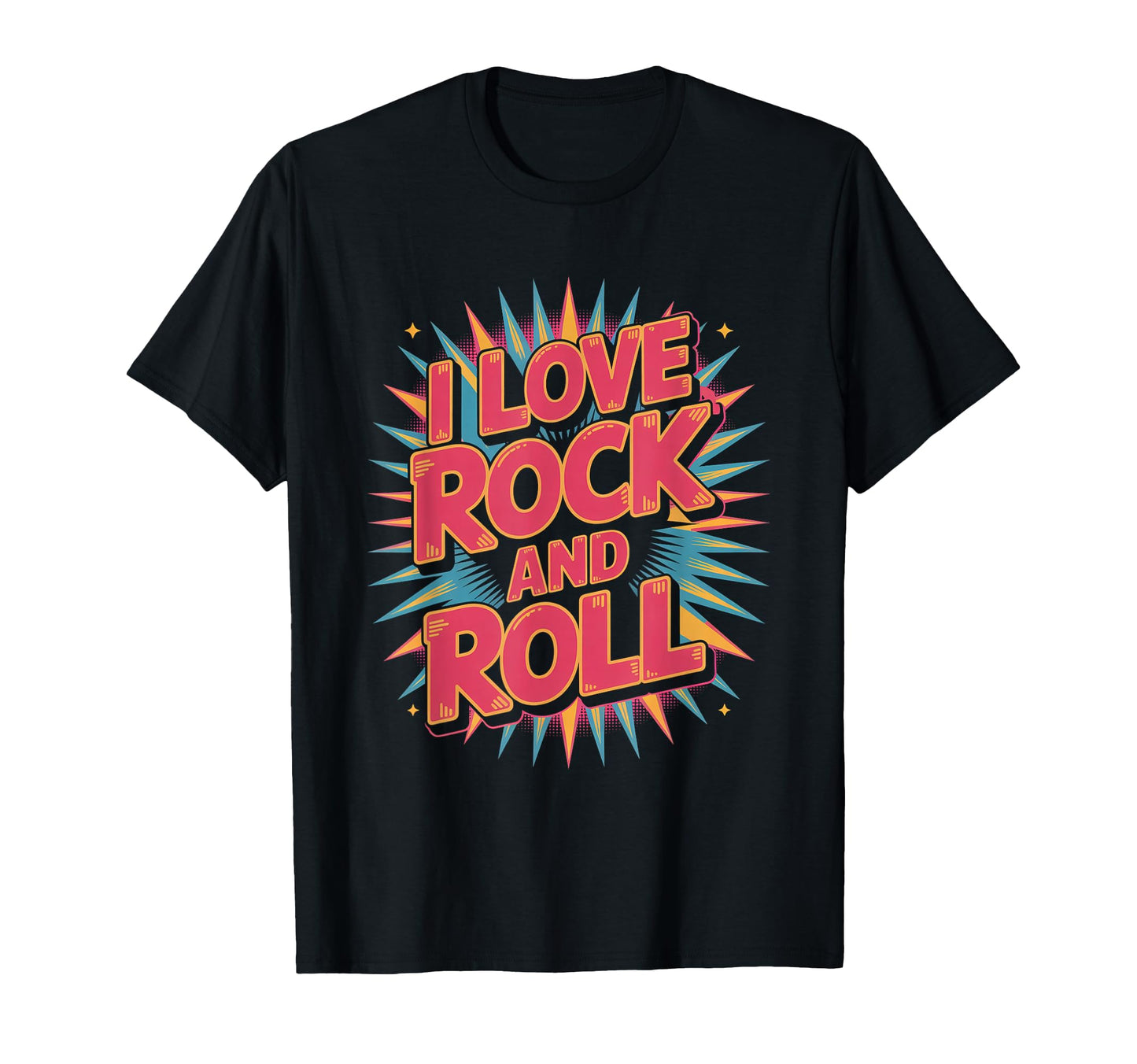 I Love Rock And Roll Music T-Shirt - Minimalist Print Unisex - T-Shirt, Sweatshirt, Hoodie
