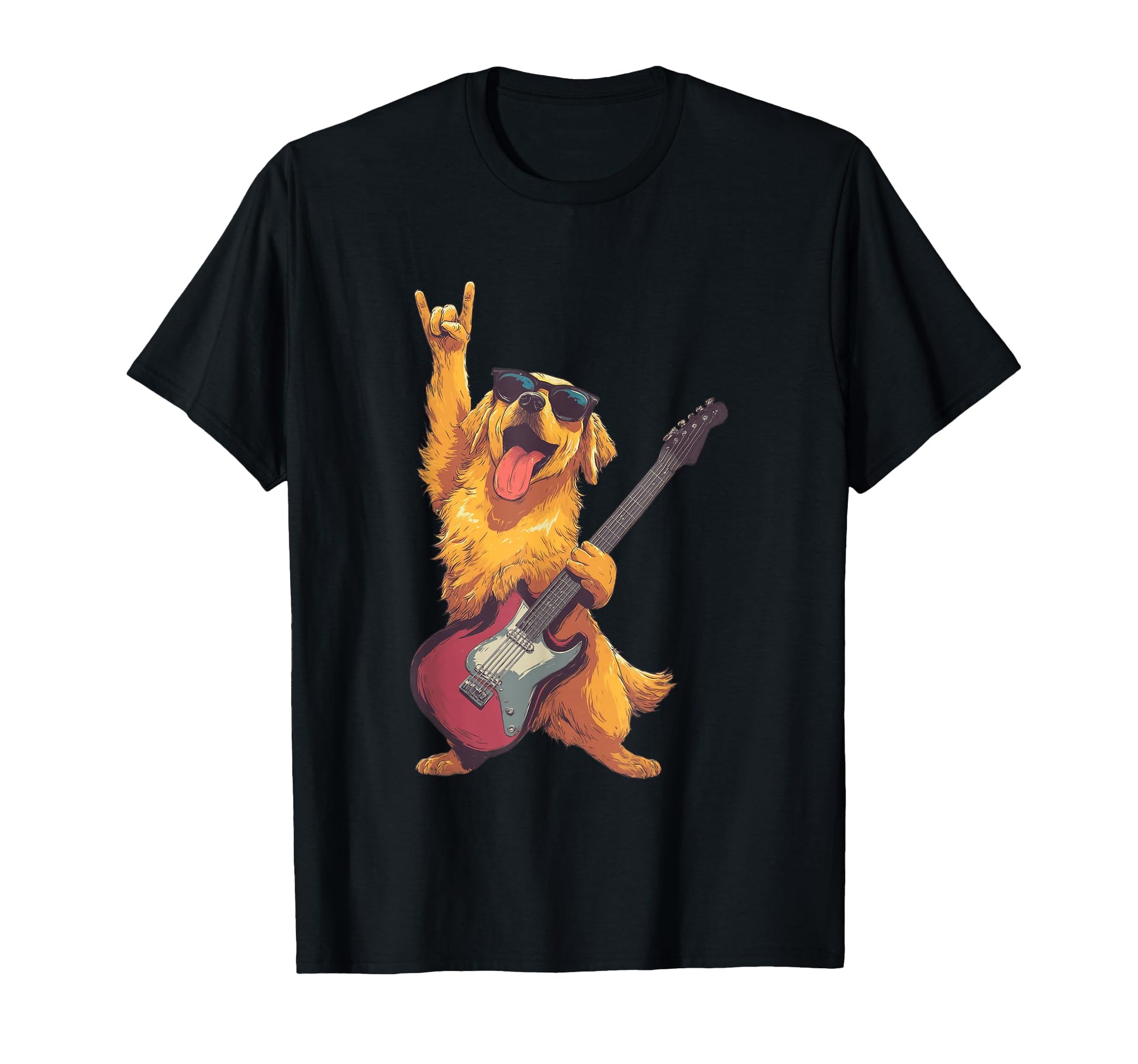 Funny Rock Dog Golden Retriever T-Shirt - Minimalist Print for Adults - T-Shirt, Sweatshirt, Hoodie