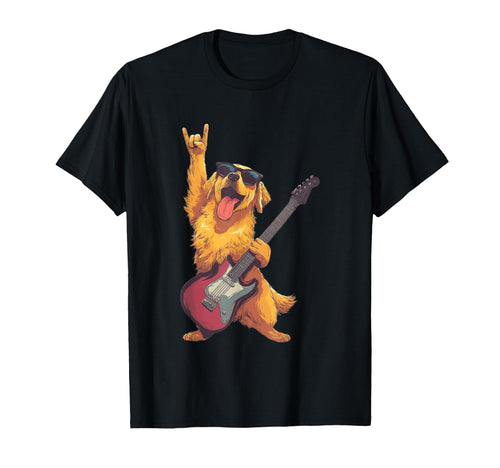 Funny Rock Dog Golden Retriever T-Shirt - Minimalist Print for Adults - T-Shirt, Sweatshirt, Hoodie