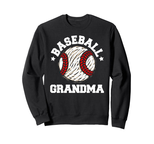 Baseball Grandma Distressed Funny Sweatshirt - Graphic Print for Adults - T-Shirt, Sweatshirt, Hoodie