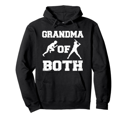 Grandma Both Funny Baseball And Track Hoodie - Graphic Print for Adults - T-Shirt, Sweatshirt, Hoodie