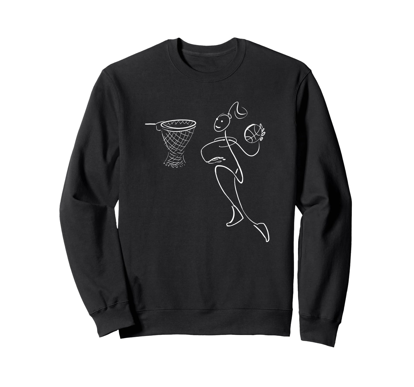 Basketball Player Basketball Sweatshirt - Fun Novelty Design for Adults - T-Shirt, Sweatshirt, Hoodie