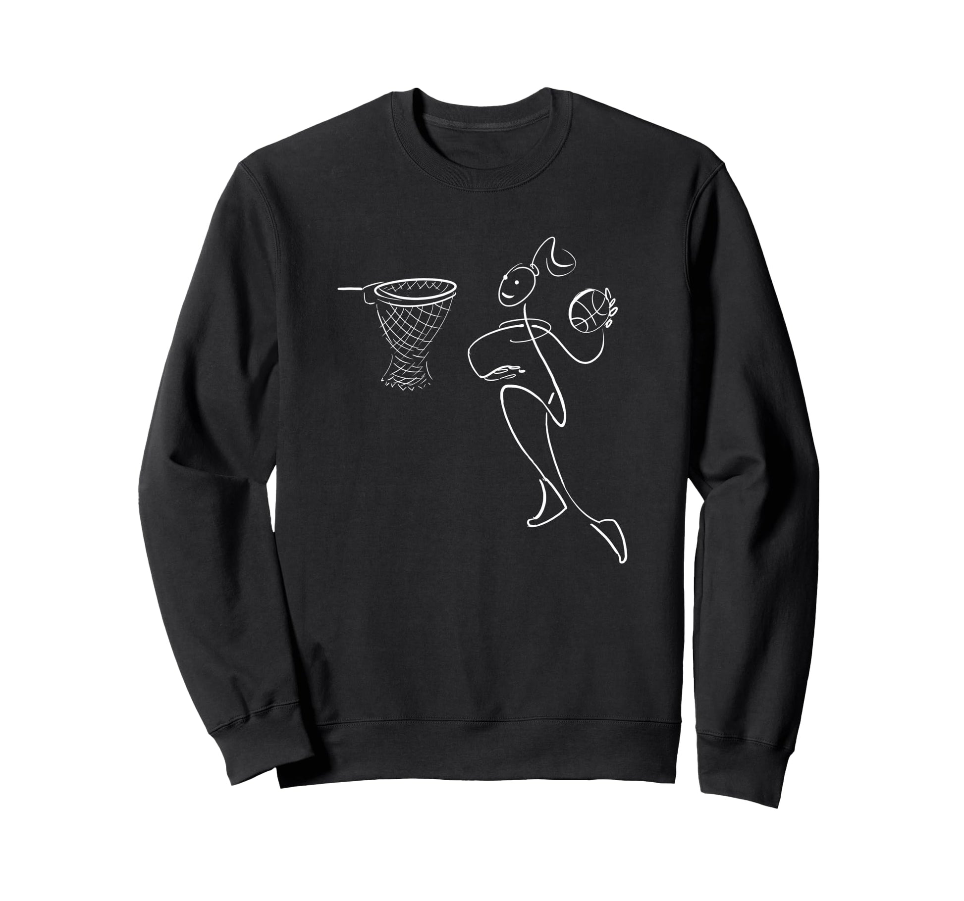 Basketball Player Basketball Sweatshirt - Fun Novelty Design for Adults - T-Shirt, Sweatshirt, Hoodie