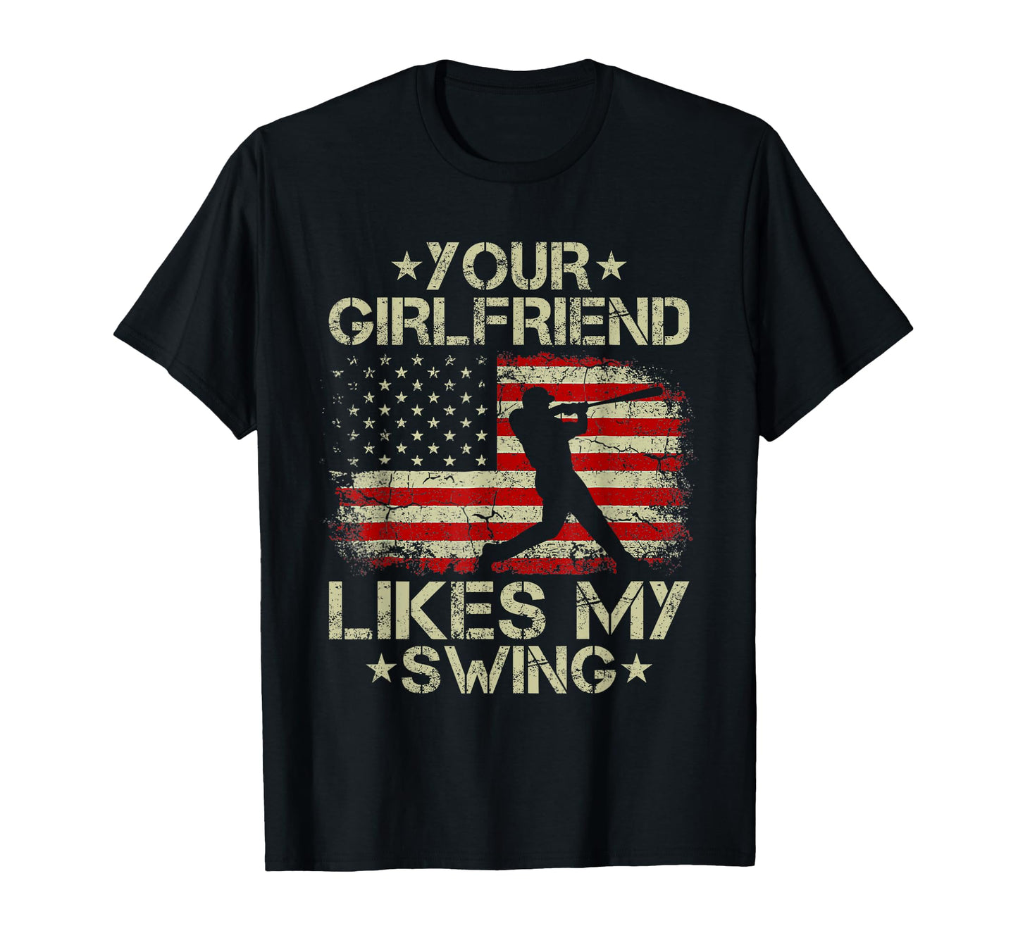 Your Girlfriend Likes My Swing Funny T-Shirt - Minimalist Print for Adults - T-Shirt, Sweatshirt, Hoodie
