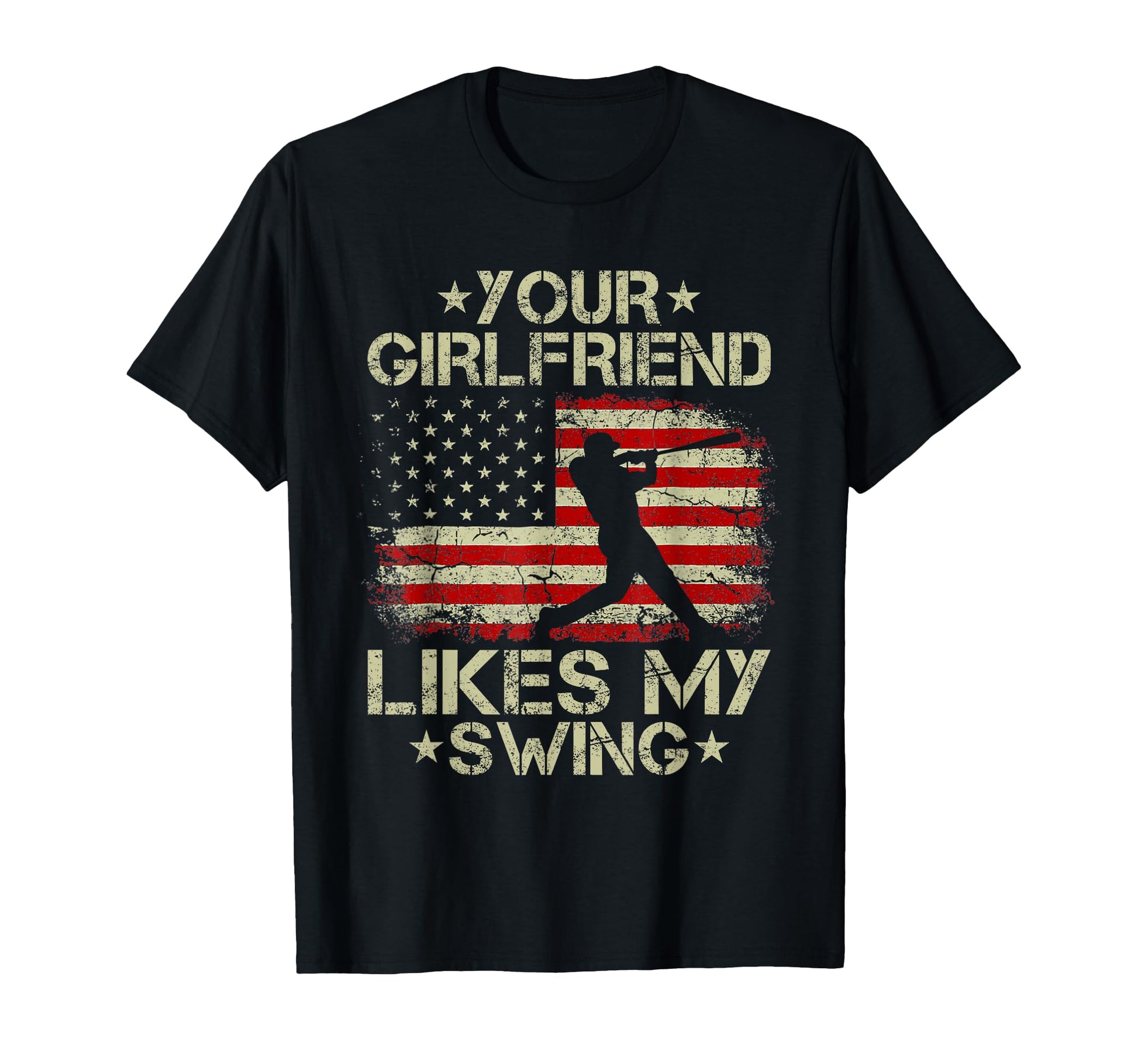 Your Girlfriend Likes My Swing Funny T-Shirt - Minimalist Print for Adults - T-Shirt, Sweatshirt, Hoodie
