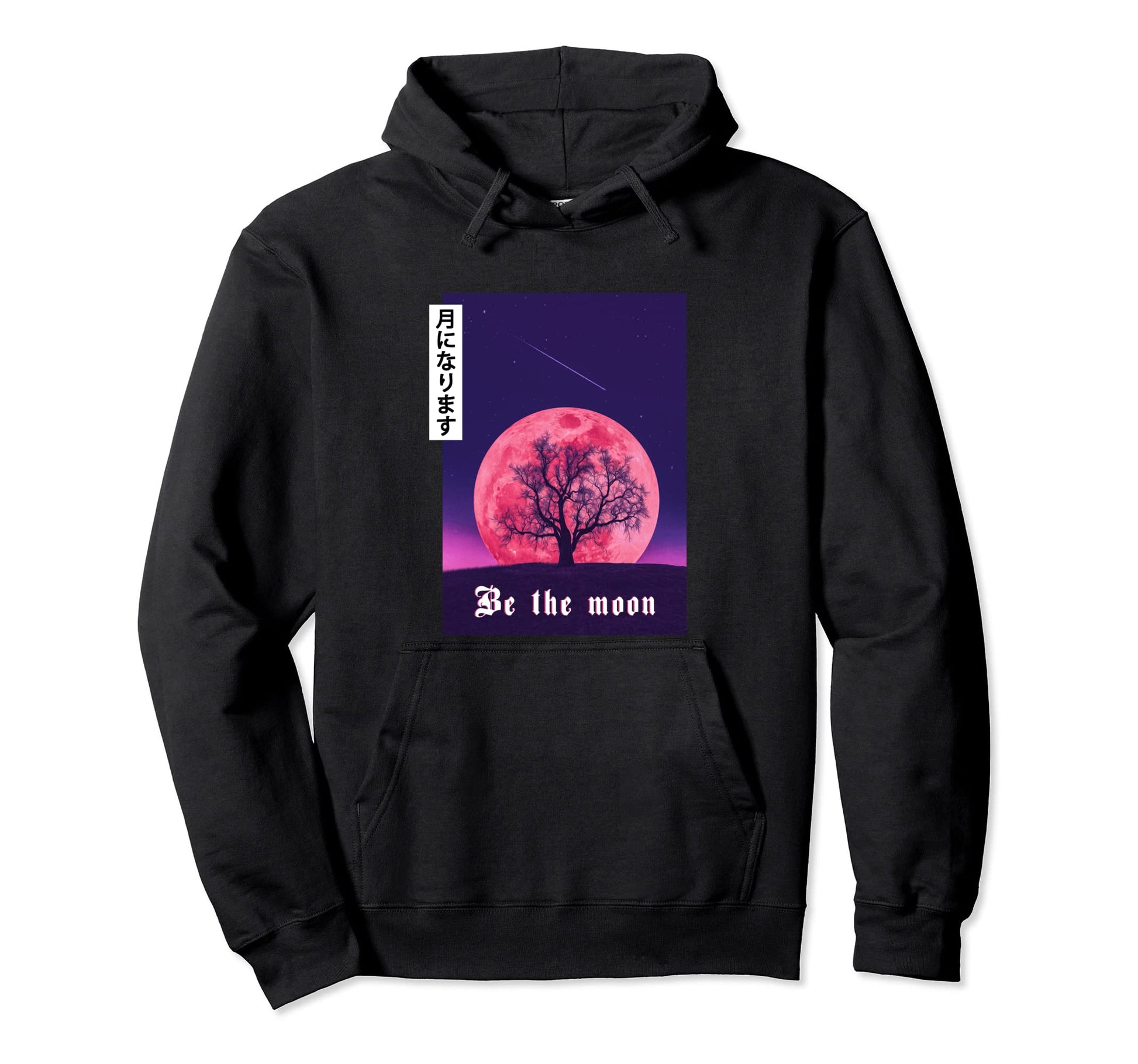 Aesthetic Vaporwave Japanese Aesthetic Moon Hoodie - Graphic Print Unisex - T-Shirt, Sweatshirt, Hoodie