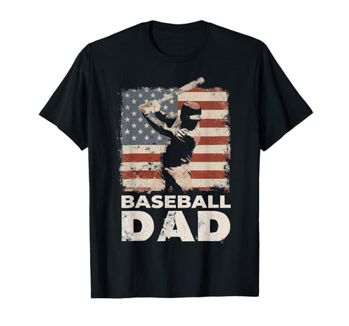 Baseball Dad American Flag Father T-Shirt - Streetwear Style for Adults - T-Shirt, Sweatshirt, Hoodie