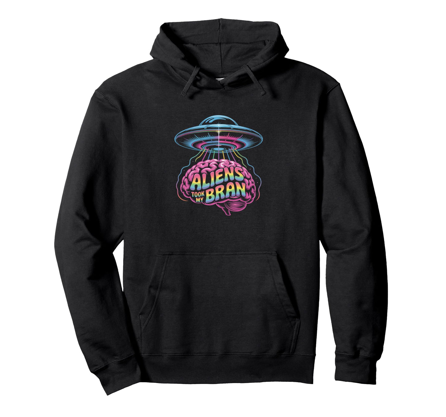 Aliens Took My Brain Ufo Abduction Hoodie - Custom Art Print Unisex - T-Shirt, Sweatshirt, Hoodie