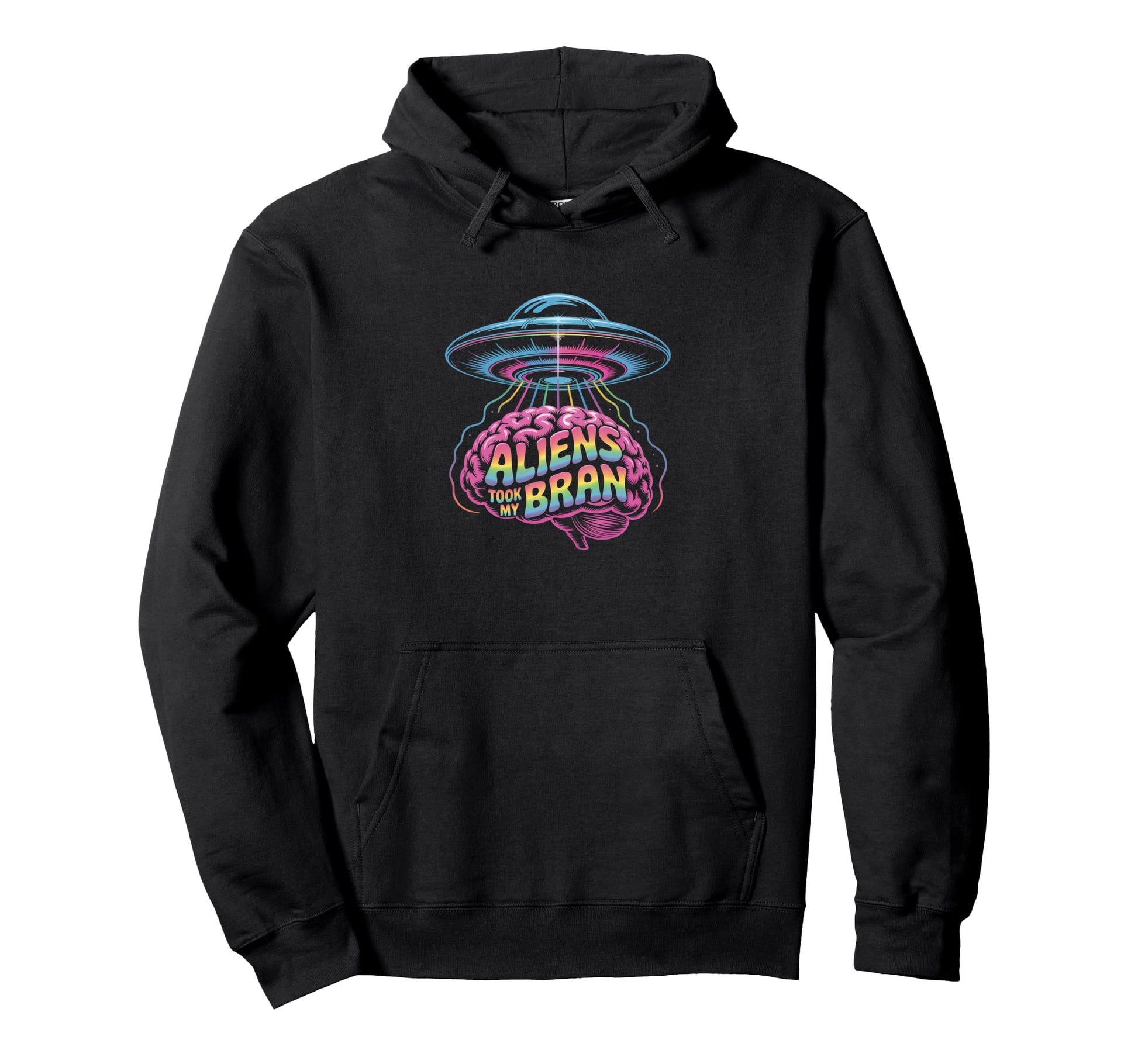 Aliens Took My Brain Ufo Abduction Hoodie - Custom Art Print Unisex - T-Shirt, Sweatshirt, Hoodie