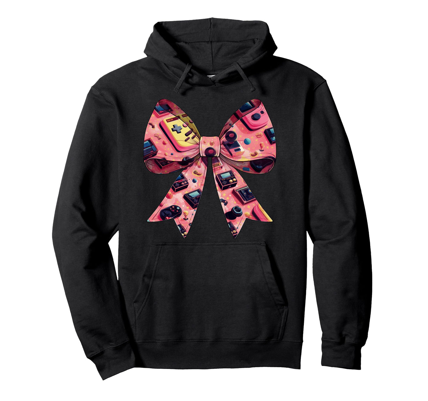 Coquette Bow Arcade Gaming Mothers Day Hoodie - Novelty Apparel Unisex - T-Shirt, Sweatshirt, Hoodie
