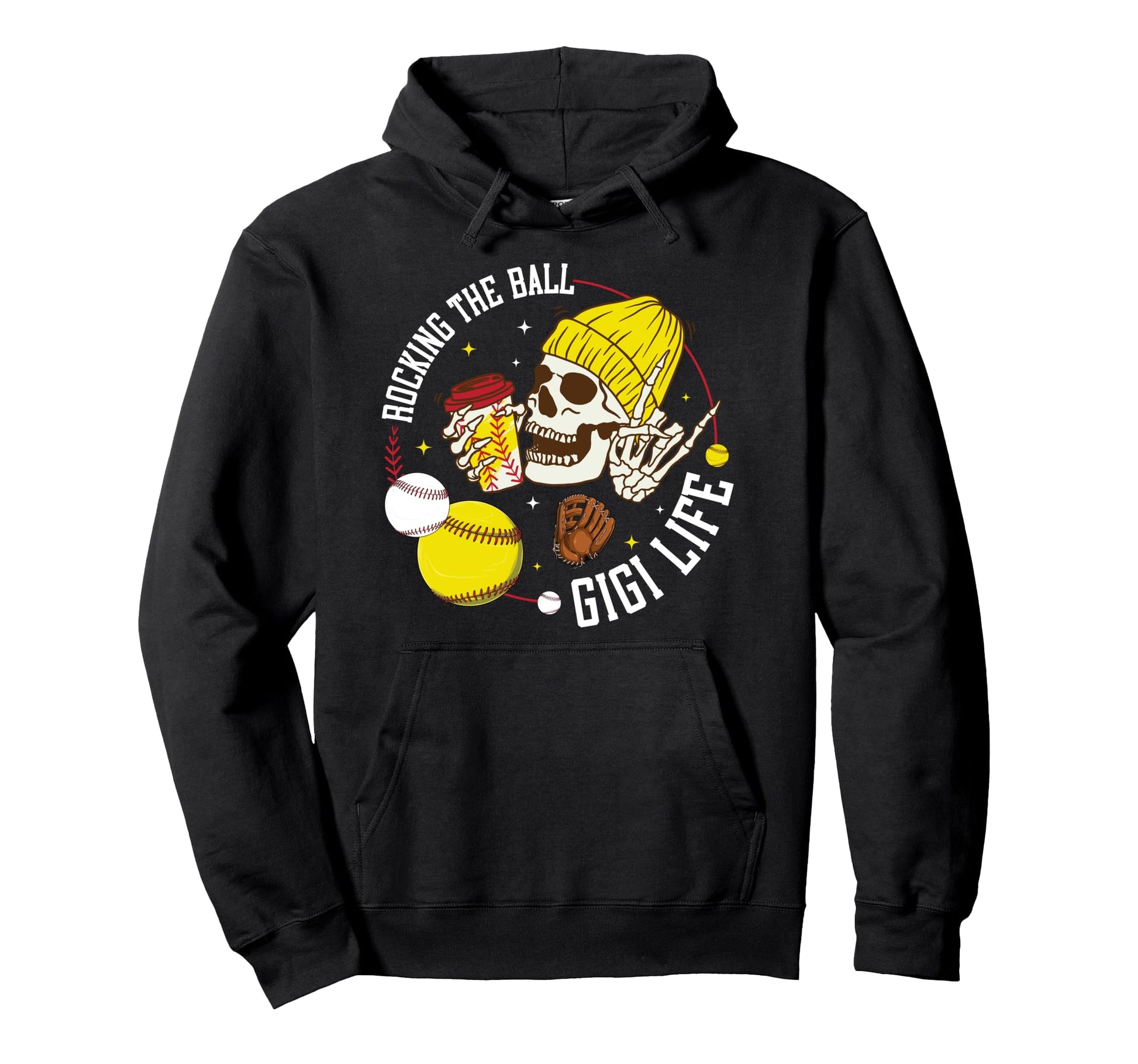 Rocking Ball Gigi Life Softball Baseball Hoodie - Unique Graphic Men Women - T-Shirt, Sweatshirt, Hoodie