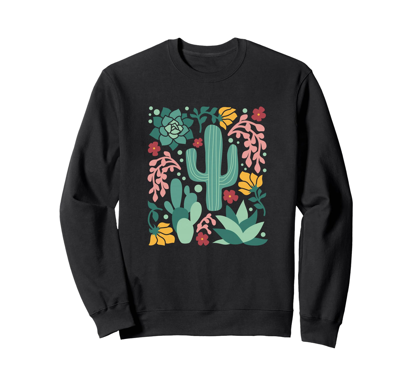 Boho Flower Cactus Succulent Desert Sweatshirt - Trendy Graphic Unisex - T-Shirt, Sweatshirt, Hoodie