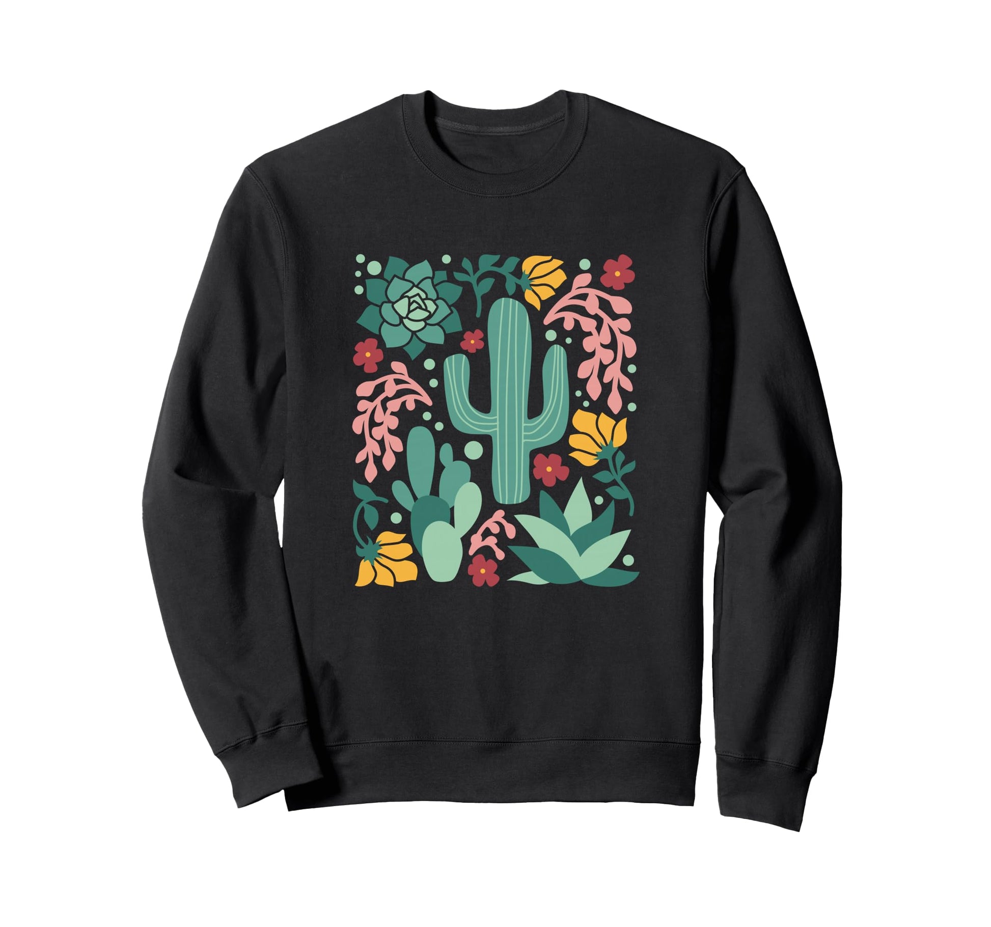 Boho Flower Cactus Succulent Desert Sweatshirt - Trendy Graphic Unisex - T-Shirt, Sweatshirt, Hoodie