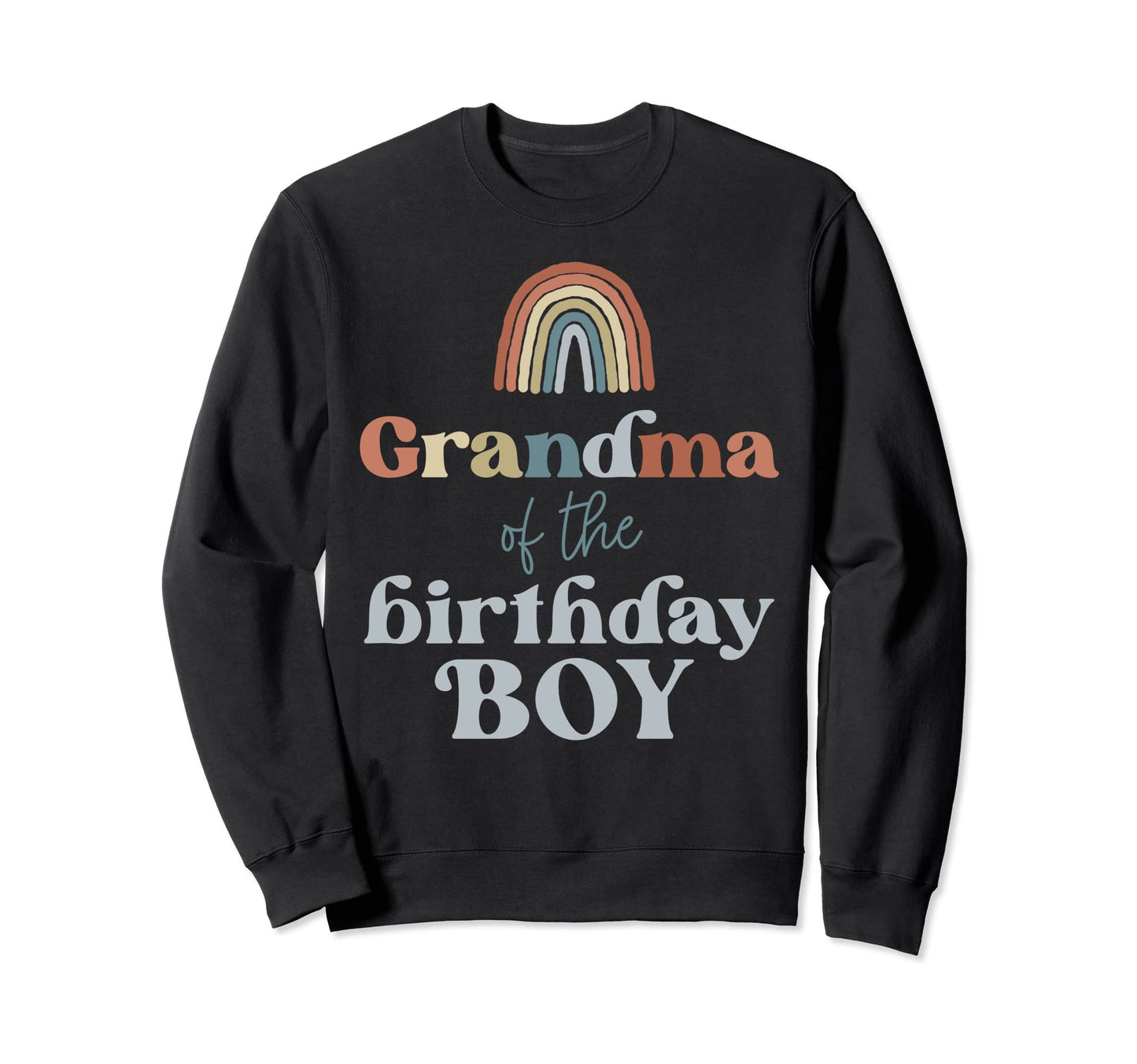 Grandma Birthday Boho Rainbow Party Sweatshirt - Graphic Print for Adults - T-Shirt, Sweatshirt, Hoodie