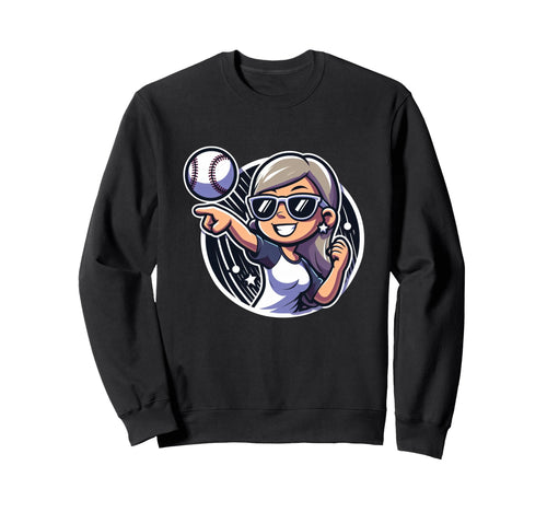 Baseball Player Sister Mother Fan Sweatshirt - Fun Novelty Design Men Women - T-Shirt, Sweatshirt, Hoodie