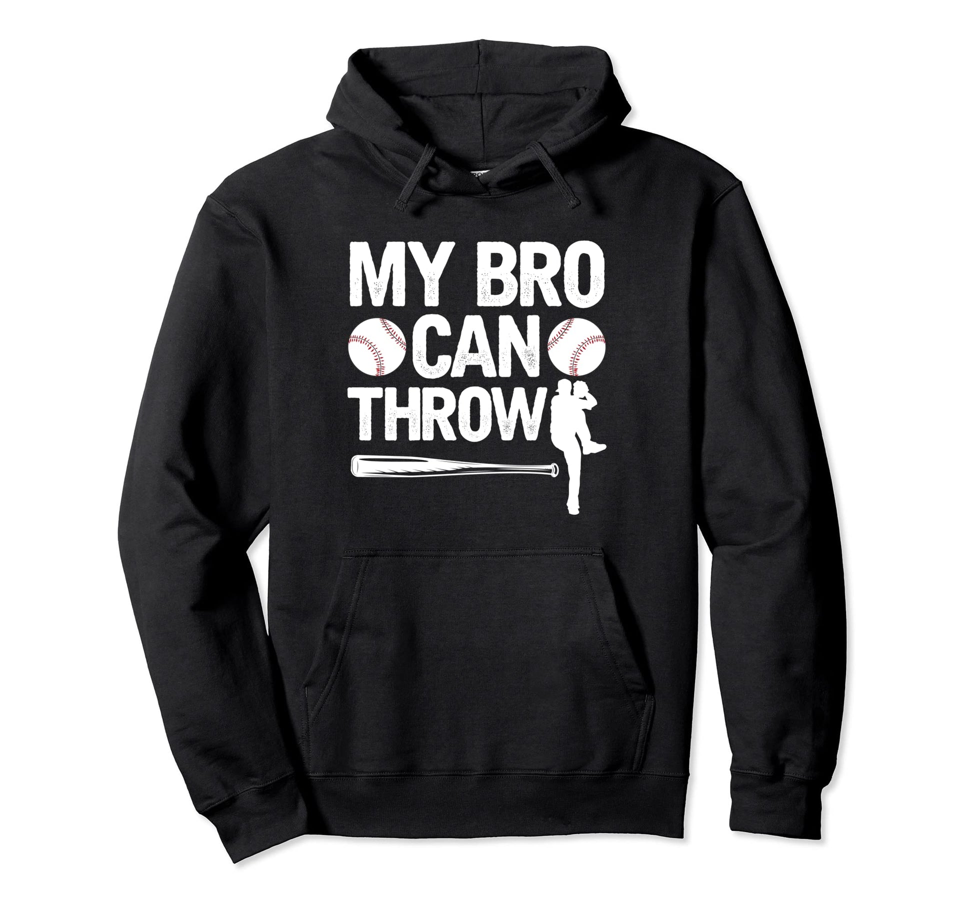 My Bro Can Throw Baseball Brother Hoodie - Minimalist Print for Adults - T-Shirt, Sweatshirt, Hoodie