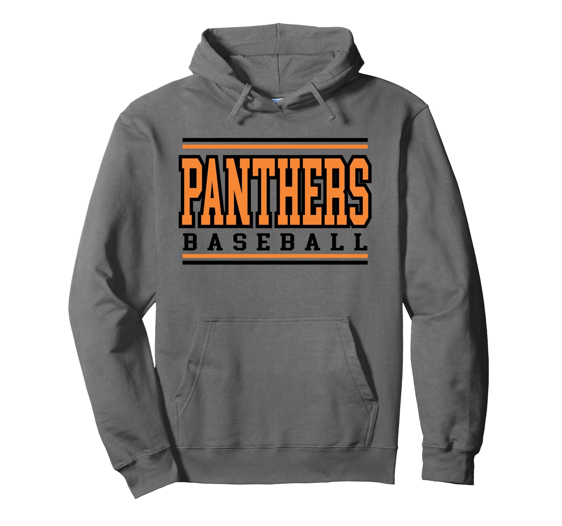 Panther Baseball Mom Game Day Orange Hoodie - Unique Graphic Unisex - T-Shirt, Sweatshirt, Hoodie