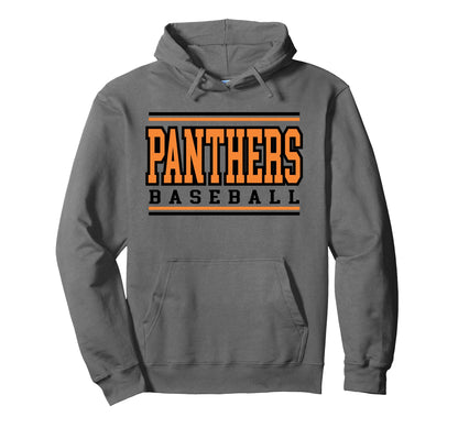 Panther Baseball Mom Game Day Orange Hoodie - Unique Graphic Unisex - T-Shirt, Sweatshirt, Hoodie