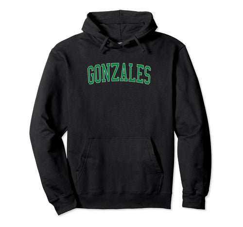 Gonzales La Distressed Green Varsity Hoodie - Novelty Apparel Men Women - T-Shirt, Sweatshirt, Hoodie
