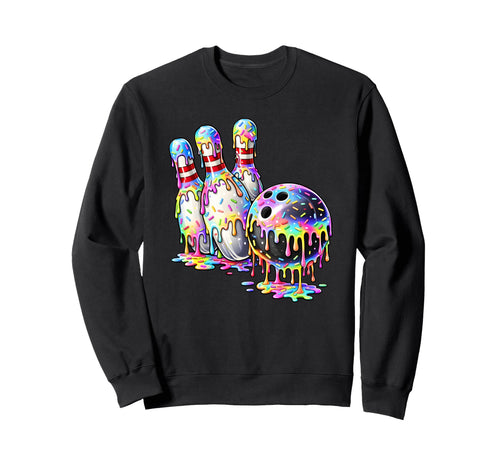 Funny Game Bowling Drip Ice Cream Sweatshirt - Streetwear Style for Adults - T-Shirt, Sweatshirt, Hoodie