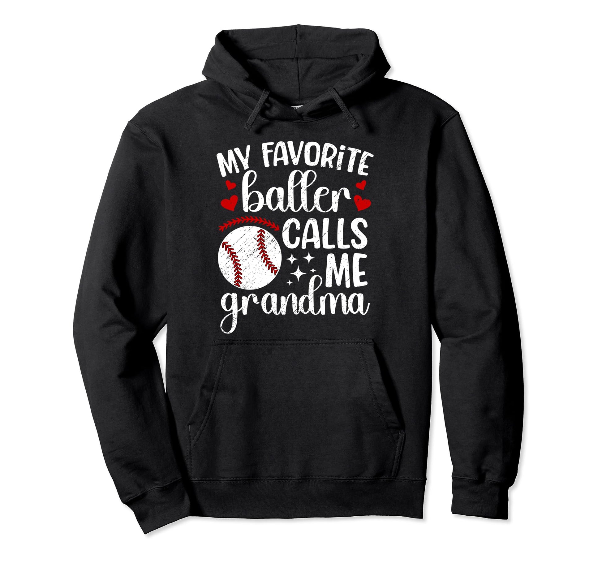 My Favorite Baller Baseball Grandma Hoodie - Novelty Apparel Men Women - T-Shirt, Sweatshirt, Hoodie