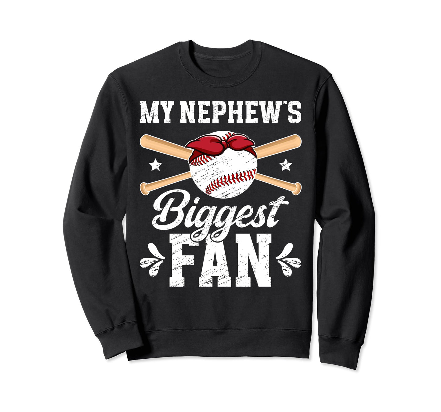 Biggest Fan Baseball Aunt Baseball Sweatshirt - Custom Art Print Men Women - T-Shirt, Sweatshirt, Hoodie
