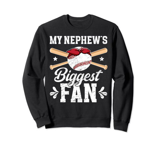 Biggest Fan Baseball Aunt Baseball Sweatshirt - Custom Art Print Men Women - T-Shirt, Sweatshirt, Hoodie