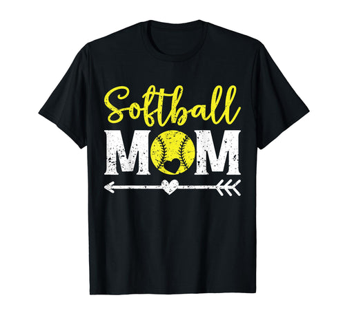 Softball Mom Player Team Mama Sports T-Shirt - Custom Art Print Unisex - T-Shirt, Sweatshirt, Hoodie