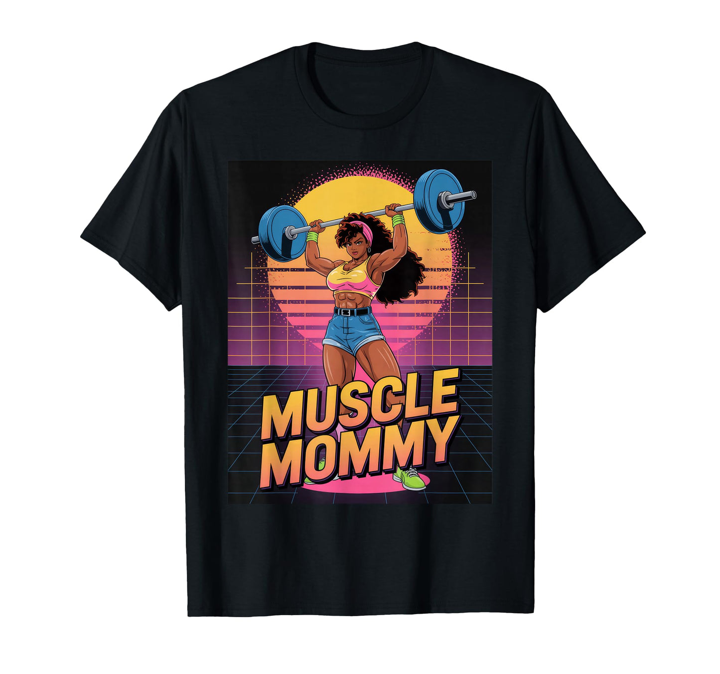 Anime Muscle Mommy Weightlifting Fitness T-Shirt - Graphic Print Men Women - T-Shirt, Sweatshirt, Hoodie