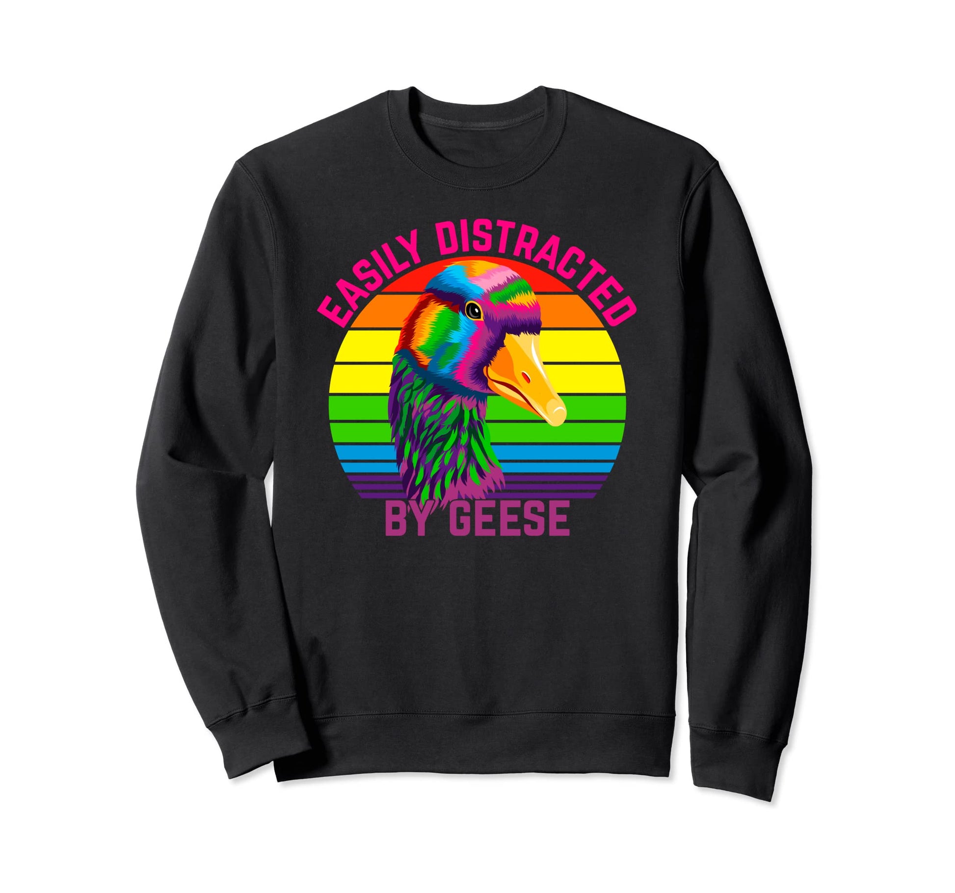 Easily Distracted Canadian Geese Sweatshirt - Custom Art Print Men Women - T-Shirt, Sweatshirt, Hoodie