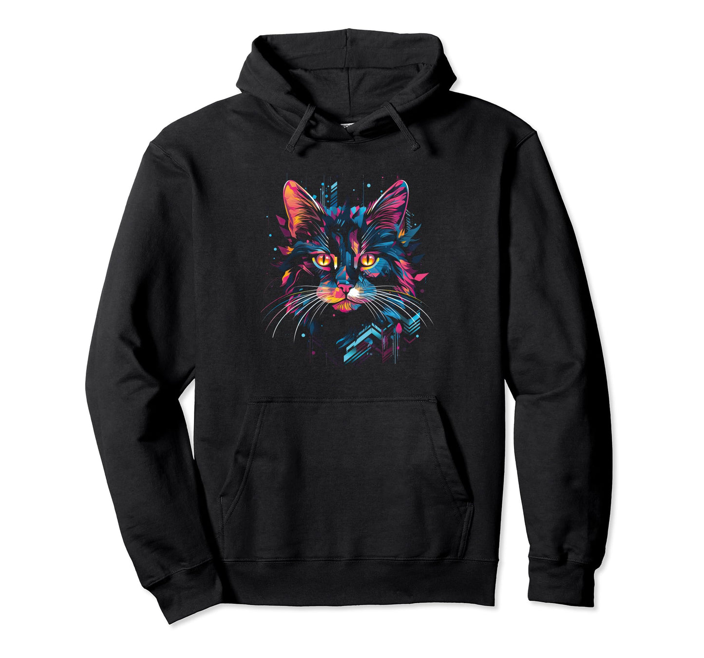 Cat Cyberpunk Cat Lover Cat Owner Hoodie - Novelty Apparel for Adults - T-Shirt, Sweatshirt, Hoodie