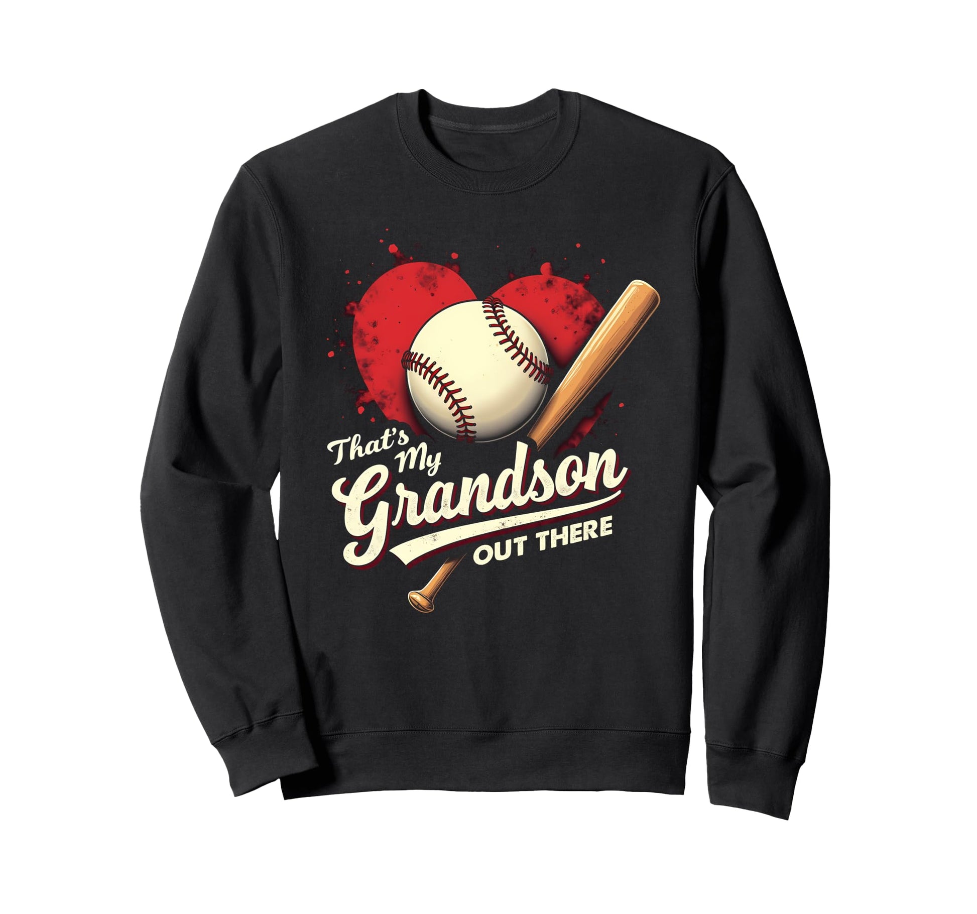 Loving Baseball Grandpa Support Joy Sweatshirt - Unique Graphic for Adults - T-Shirt, Sweatshirt, Hoodie