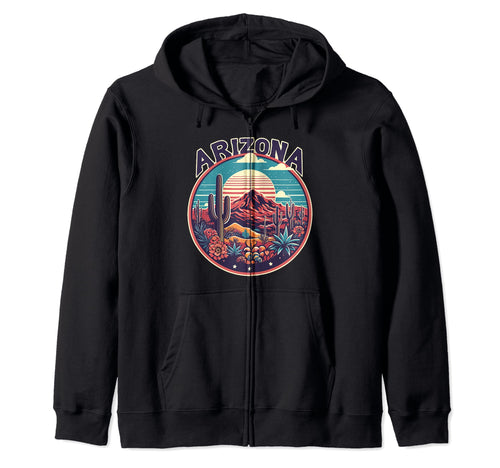 Arizona Sonoran Desert Boho Art Hoodie - Aesthetic Graphic for Adults - T-Shirt, Sweatshirt, Hoodie