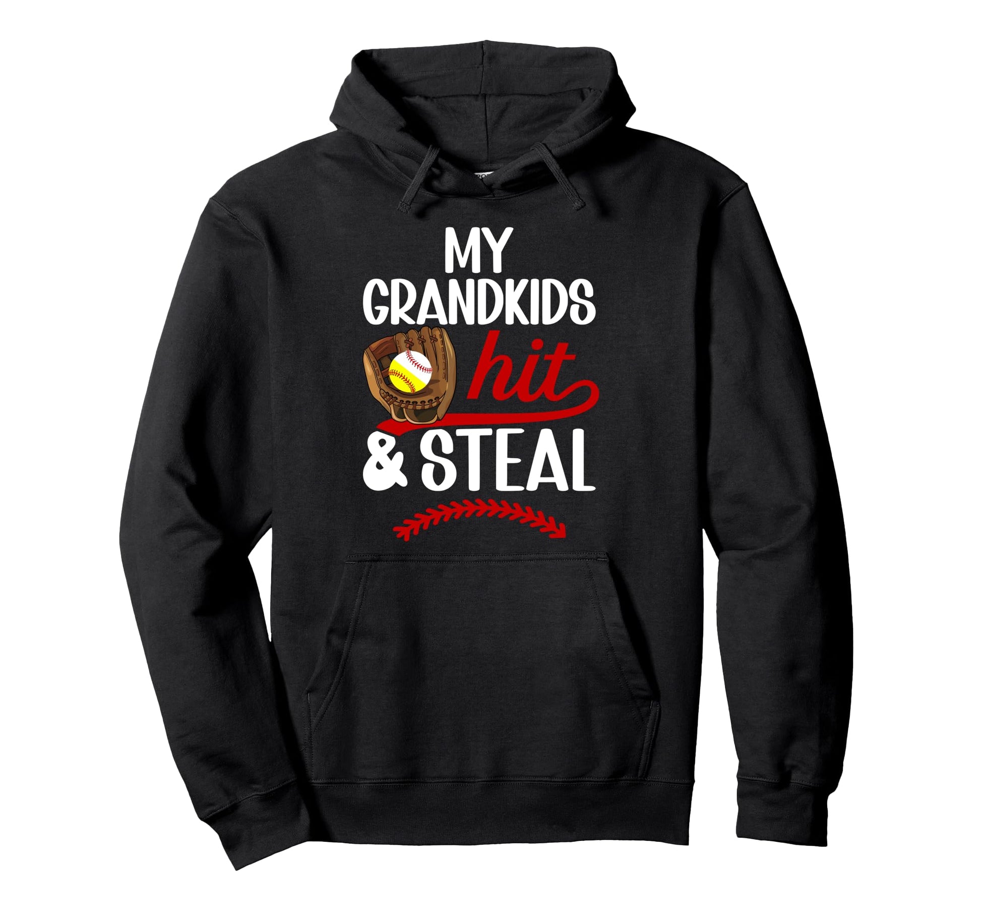 Softball Baseball Grandma Funny Hoodie - Fun Novelty Design for Adults - T-Shirt, Sweatshirt, Hoodie