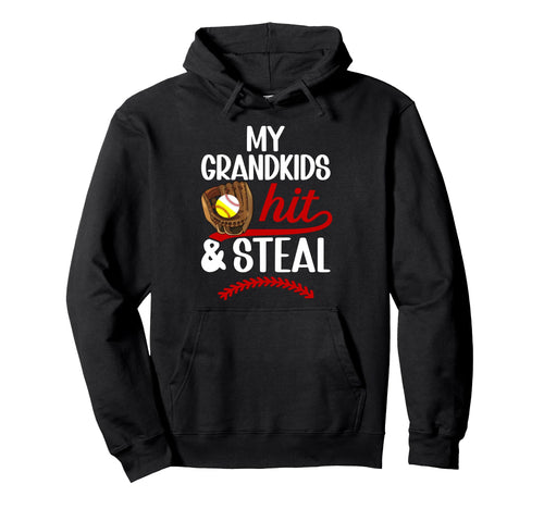 Softball Baseball Grandma Funny Hoodie - Fun Novelty Design for Adults - T-Shirt, Sweatshirt, Hoodie