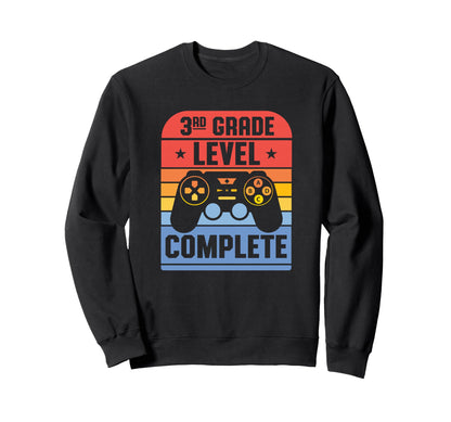3Rd Grade Level Complete Graduation Sweatshirt - Unique Graphic Unisex - T-Shirt, Sweatshirt, Hoodie