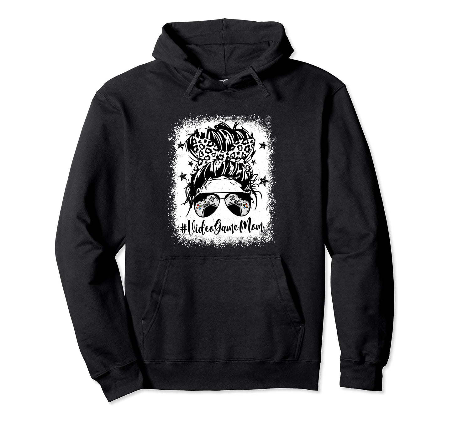 Mothers Day Sports Video Game Mom Leopard Hoodie - Custom Art Print Unisex - T-Shirt, Sweatshirt, Hoodie