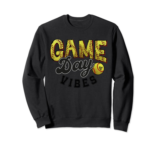 Game Day Softball Life Softball Mama Sweatshirt - Aesthetic Graphic Unisex - T-Shirt, Sweatshirt, Hoodie