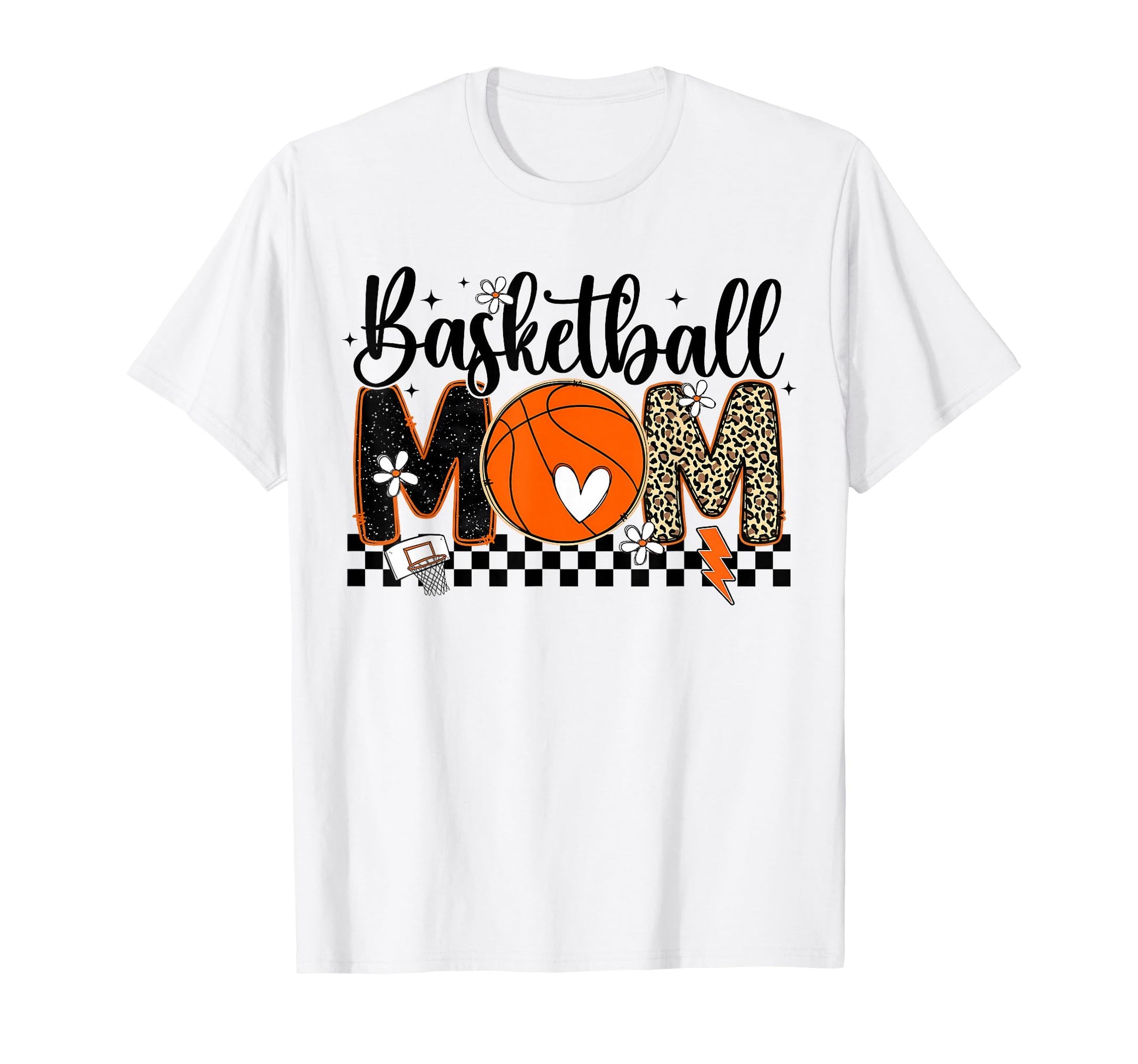 Basketball Mom Leopard Team T-Shirt - Casual Everyday Wear for Adults - T-Shirt, Sweatshirt, Hoodie