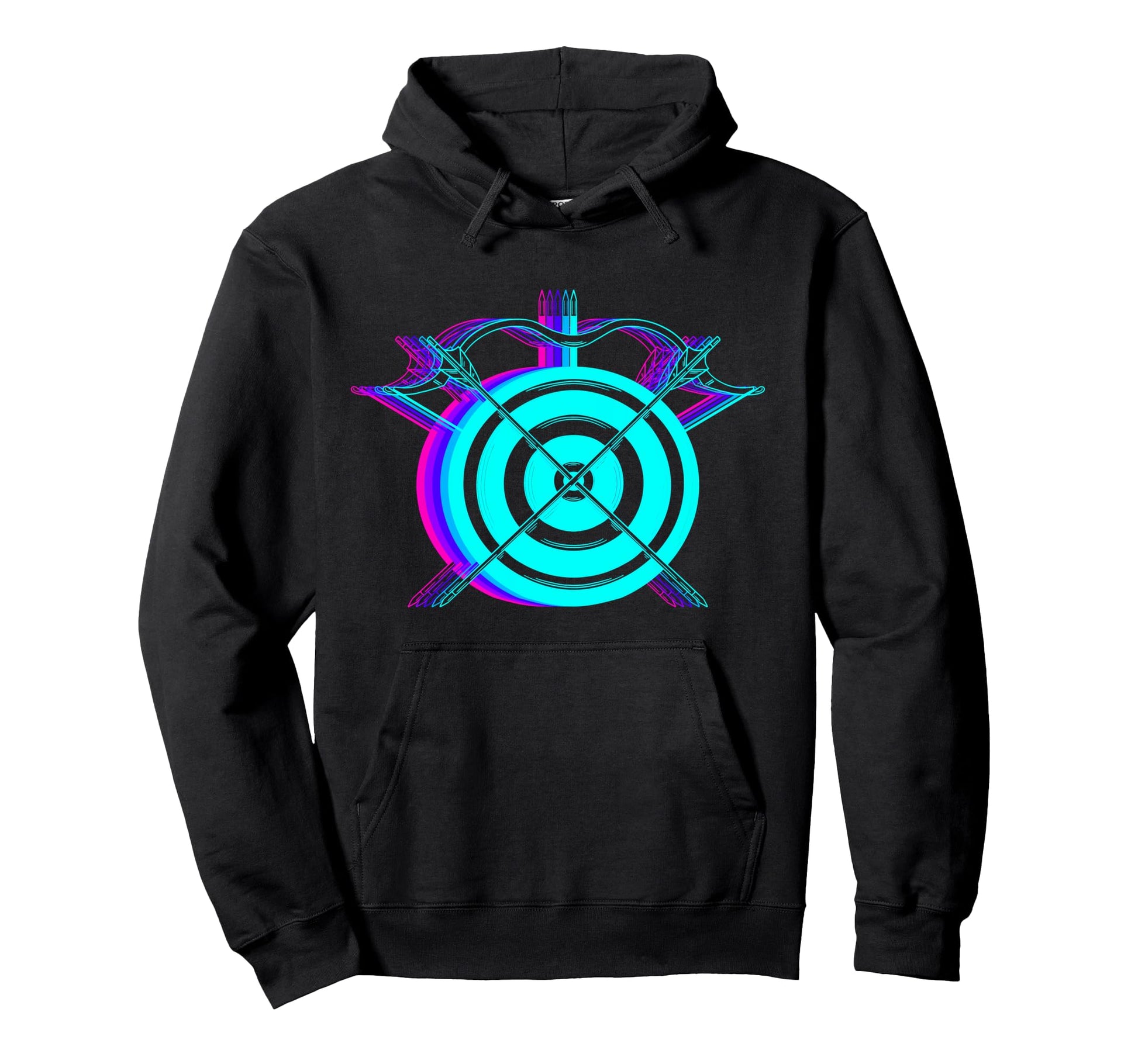 Archery Archer Bow And Arrow Vaporwave Hoodie - Minimalist Print Men Women - T-Shirt, Sweatshirt, Hoodie