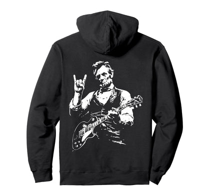Us President Abraham Lincoln Playing Hoodie - Unique Graphic Men Women - T-Shirt, Sweatshirt, Hoodie