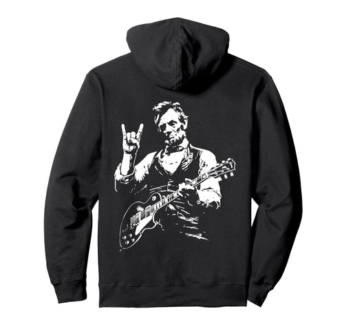 Us President Abraham Lincoln Playing Hoodie - Unique Graphic Men Women - T-Shirt, Sweatshirt, Hoodie