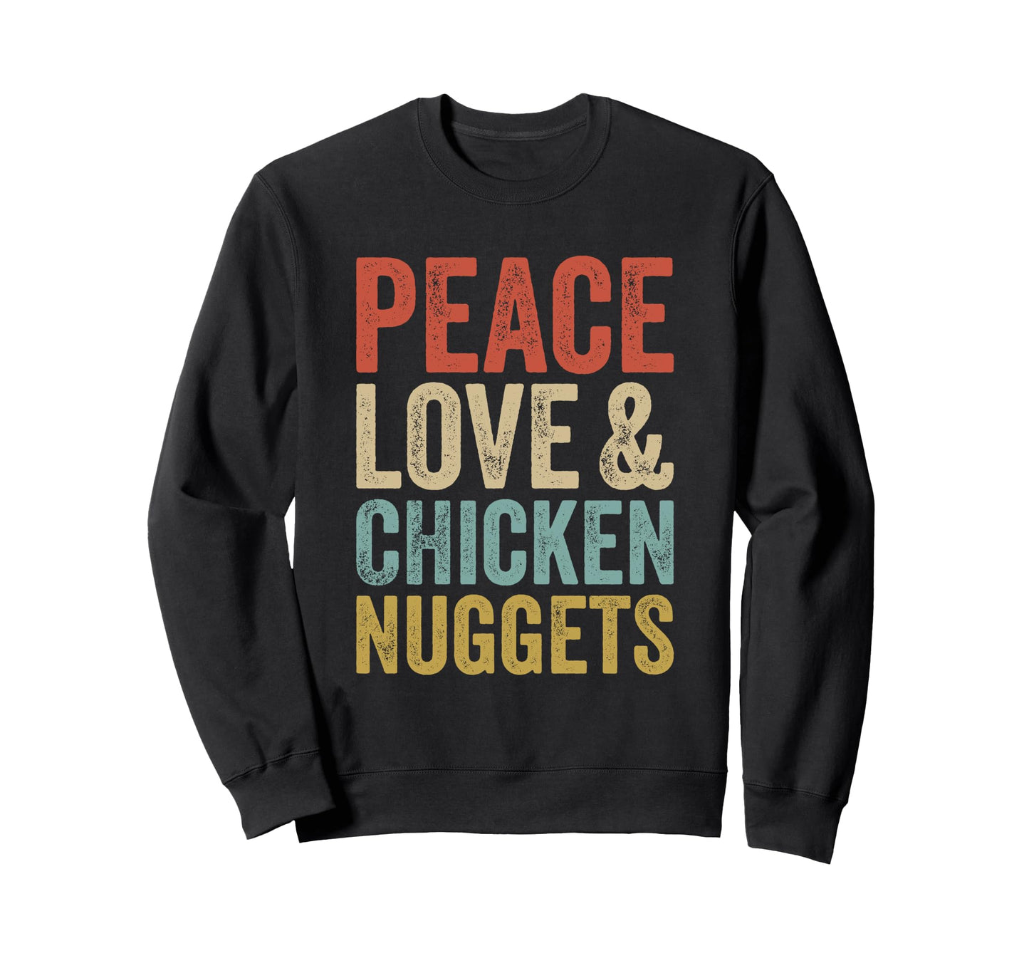 Funny Food Lover Peace Love Sweatshirt - Custom Art Print for Adults - T-Shirt, Sweatshirt, Hoodie