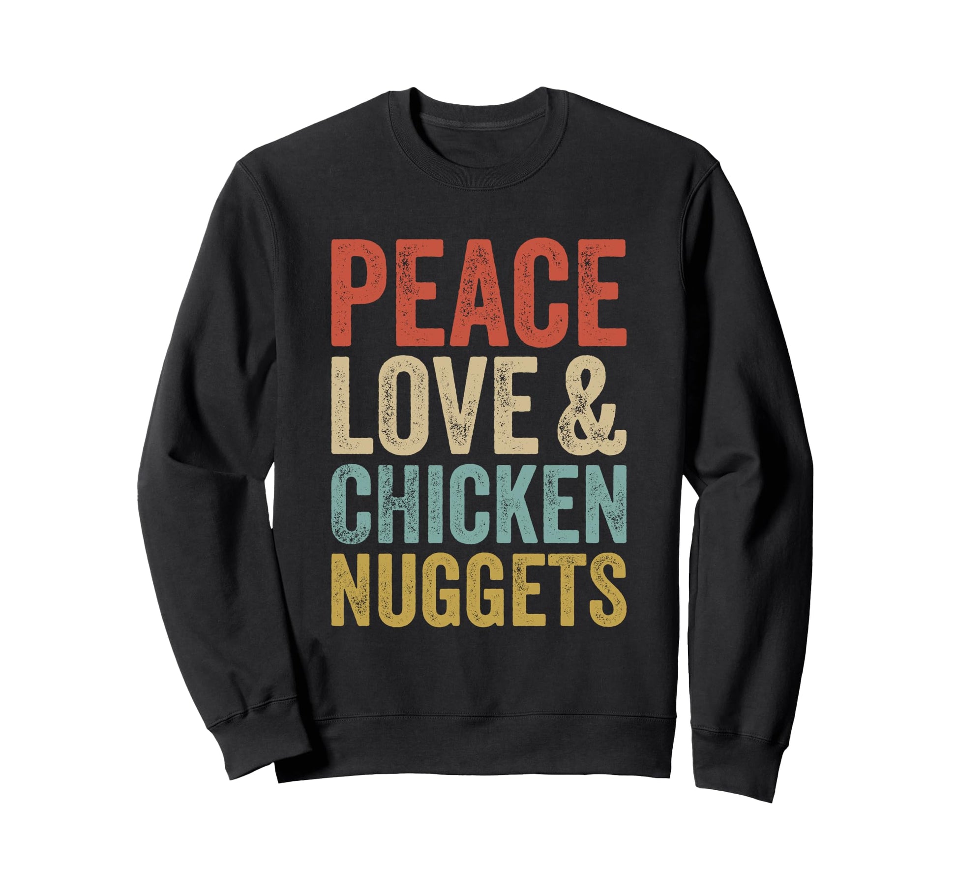 Funny Food Lover Peace Love Sweatshirt - Custom Art Print for Adults - T-Shirt, Sweatshirt, Hoodie
