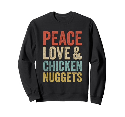 Funny Food Lover Peace Love Sweatshirt - Custom Art Print for Adults - T-Shirt, Sweatshirt, Hoodie