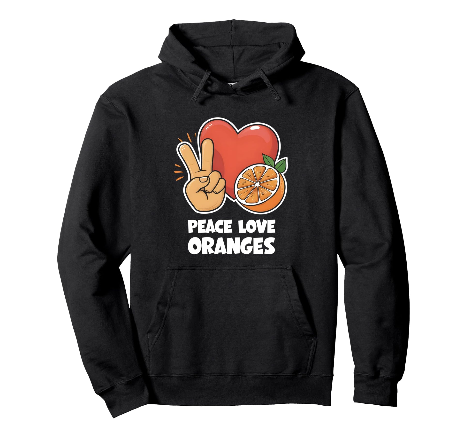 Peace Love Oranges Hoodie - Graphic Print for Adults - T-Shirt, Sweatshirt, Hoodie