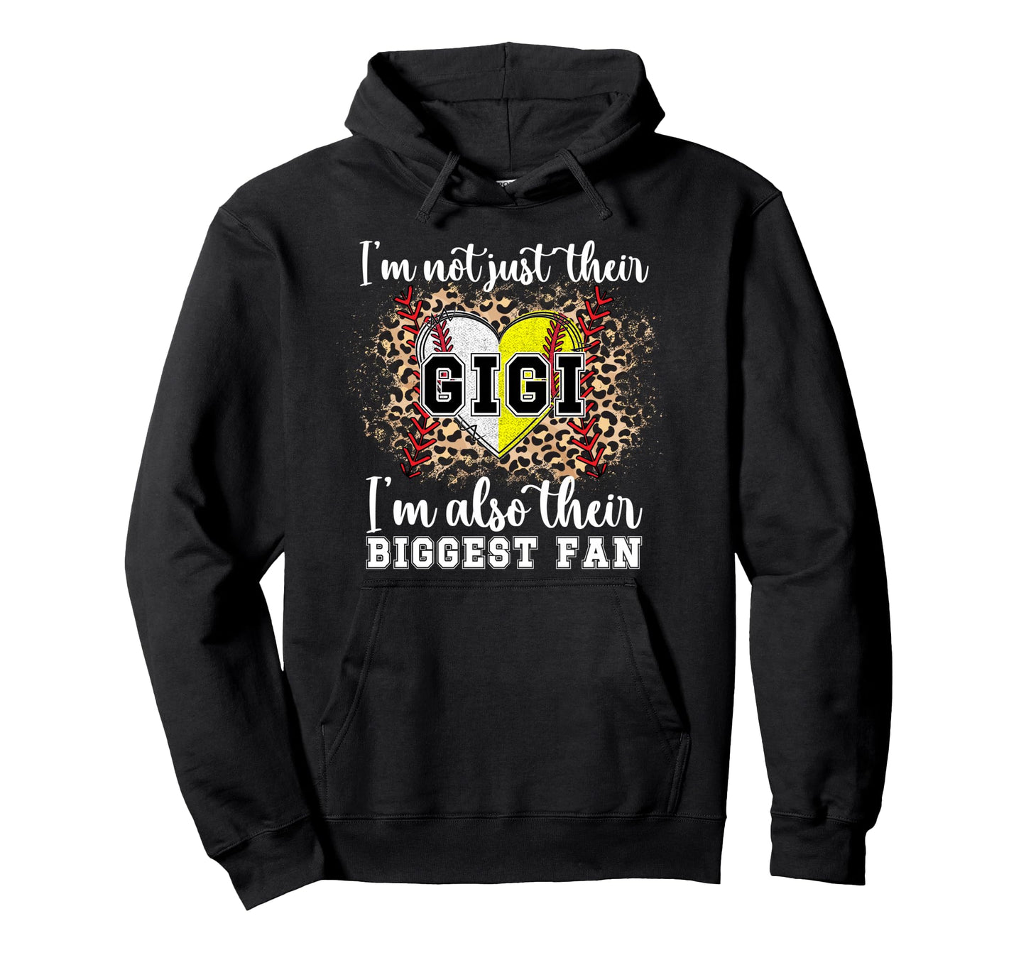 Their Biggest Fan Gigi Softball Baseball Hoodie - Novelty Apparel Unisex - T-Shirt, Sweatshirt, Hoodie