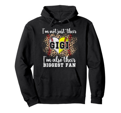 Their Biggest Fan Gigi Softball Baseball Hoodie - Novelty Apparel Unisex - T-Shirt, Sweatshirt, Hoodie