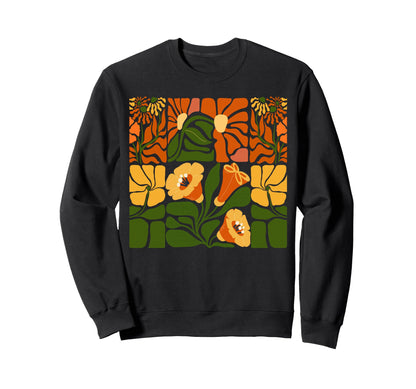 Abstract Floral Flower Boho Matisse Sweatshirt - Unique Graphic Men Women - T-Shirt, Sweatshirt, Hoodie