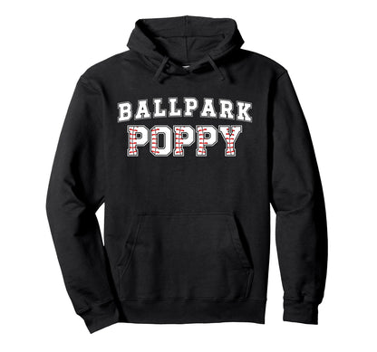 Ballpark Poppy Baseball Poppy Baseball Hoodie - Graphic Print for Adults - T-Shirt, Sweatshirt, Hoodie